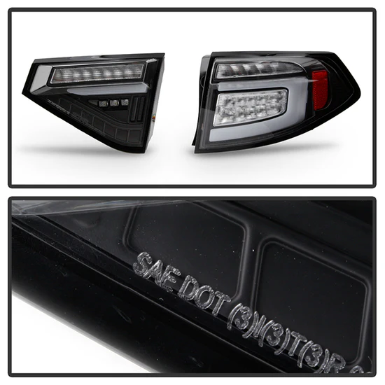 Fits ( Spyder ) Subaru Impreza WRX 2008-2014 5Dr Hatchback Wagon LED Tail Lights - Sequential Signal - Black - Image 5