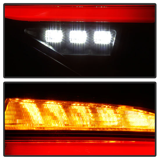 Fits ( Spyder ) Subaru Impreza WRX 2008-2014 5Dr Hatchback Wagon LED Tail Lights - Sequential Signal - Black - Image 2