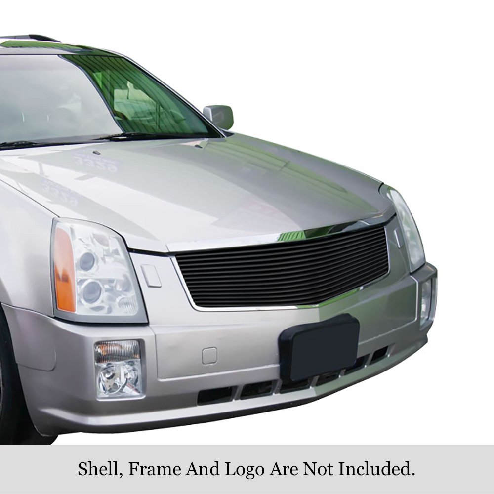 Fits 2005-2009 Cadillac SRX Main Upper Black Stainless Steel Billet Grille - Image 2