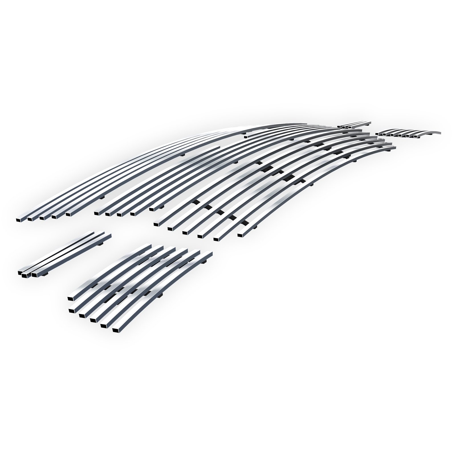 Fits 2006-2009 Chevy Trailblazer SS Main Upper + Lower Bumper Stainless Steel Billet Grille