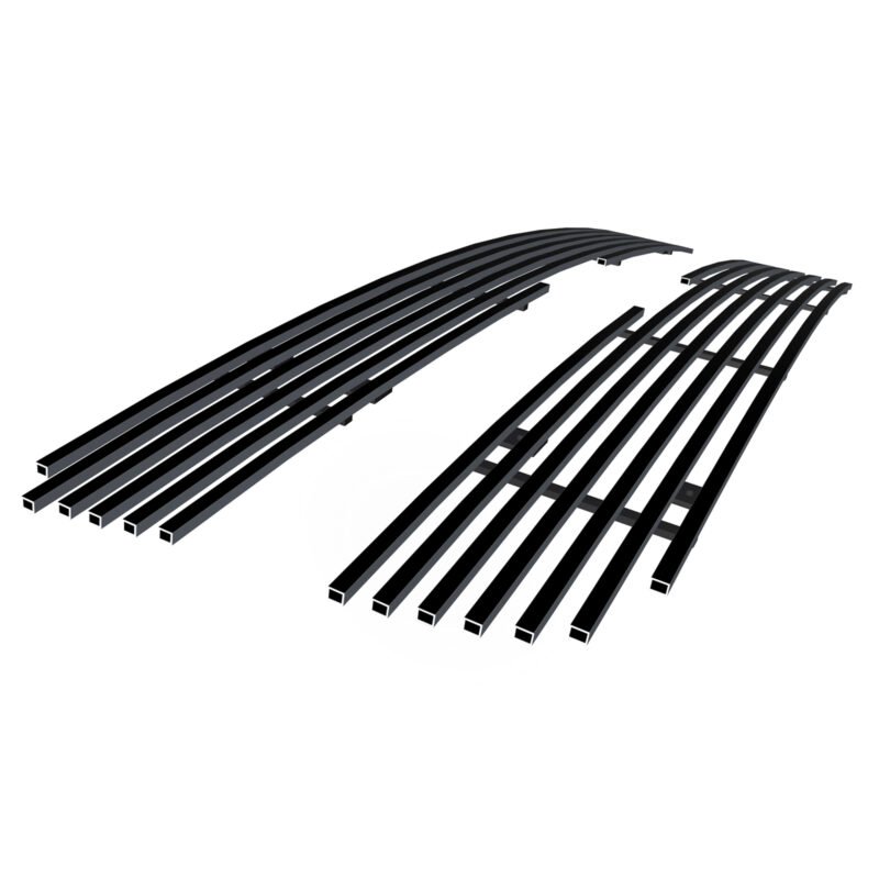 Fits 2001-2006 Chevy Avalanche With Body Cladding Main Upper Black Stainless Steel Billet Grille