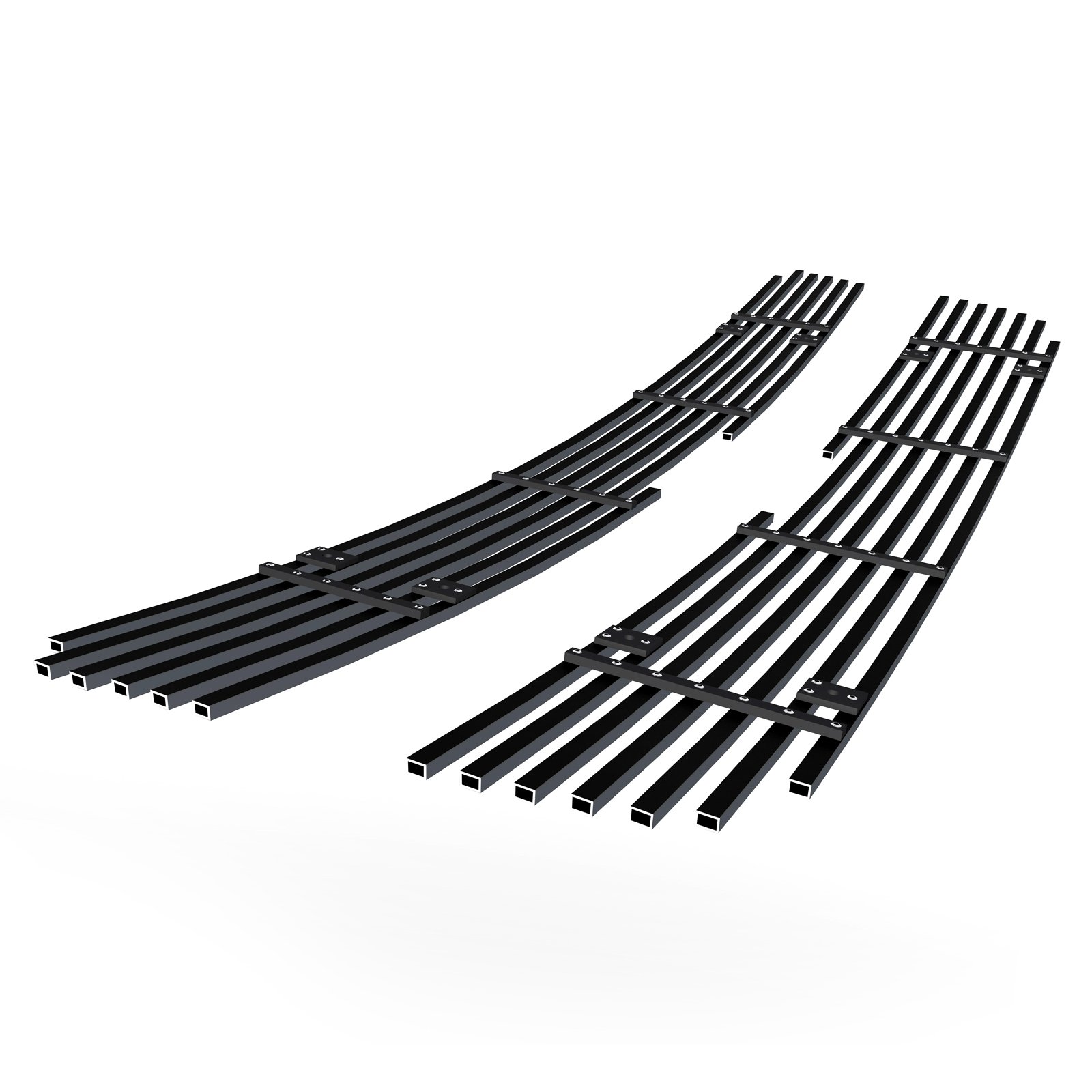 Fits 2001-2006 Chevy Avalanche With Body Cladding Main Upper Black Stainless Steel Billet Grille - Image 2