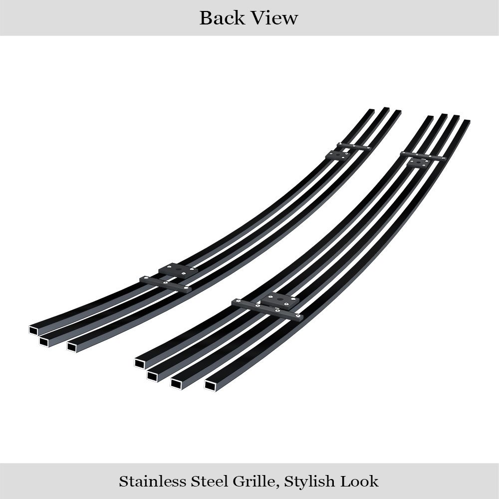 Fits 1998-2005 Chevy Blazer Criss Cross /1998-2004 Chevy S-10 Criss Cross Main Upper Black Stainless Steel Billet Grille - Image 2
