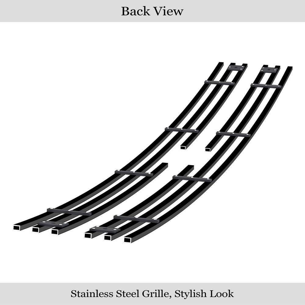 Fits 1994-1997 Chevy S-10 /1994-1997 Chevy S-10 Blazer Fit 2 Door Only Main Upper Black Stainless Steel Billet Grille - Image 2