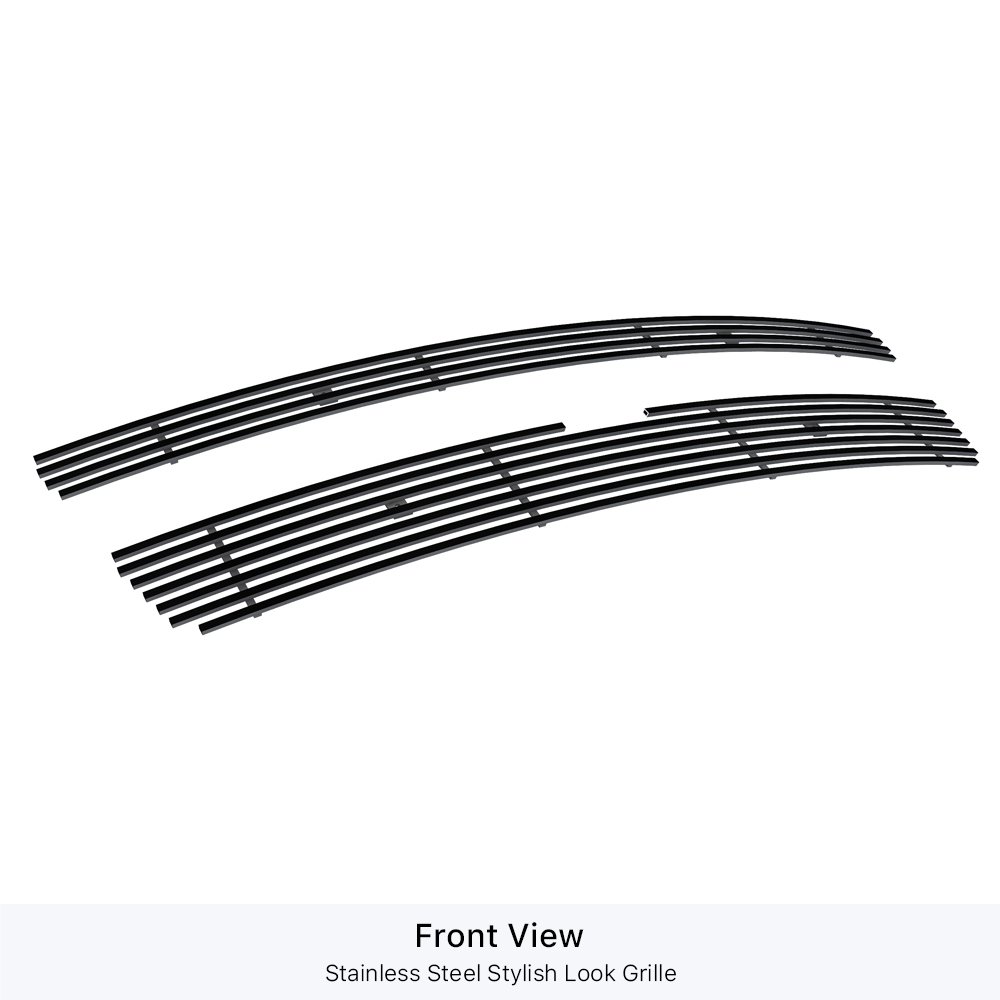 Fits 2007-2014 Chevy Avalanche /2007-2014 Chevy Suburban /2007-2014 Chevy Tahoe Not For Hybrid Main Upper Black Stainless Steel Billet Grille