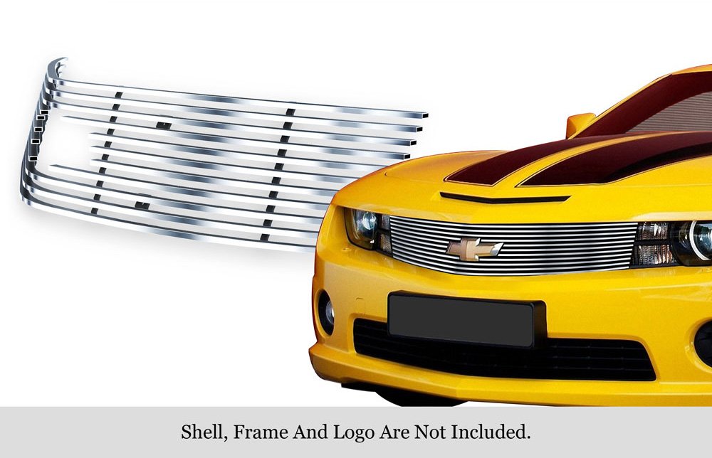 Fits 2010-2013 Chevy Camaro Short With Logo Show Not for ZL1 Model Main Upper Stainless Steel Billet Grille - Image 2