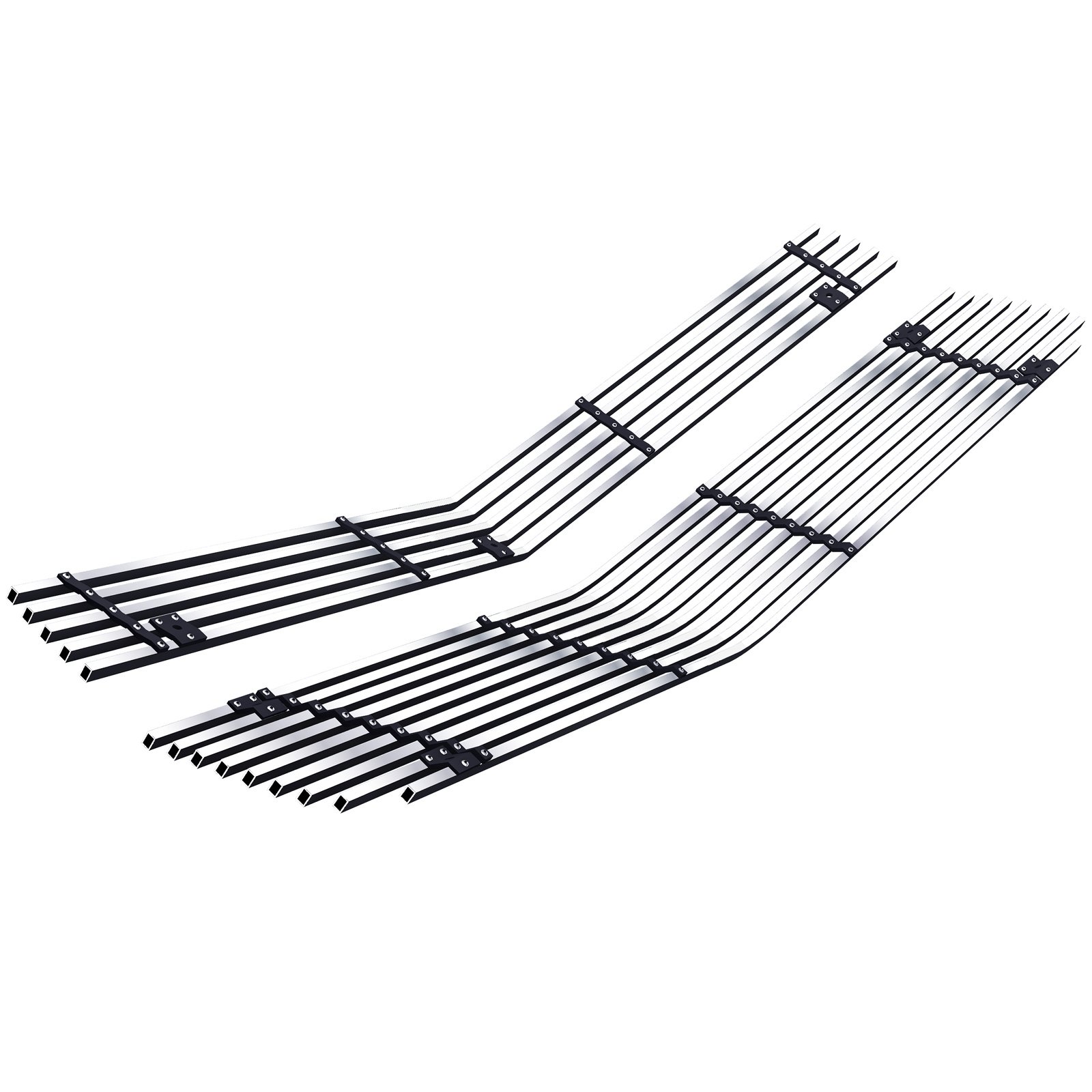 Fits 1978-1981 Chevy Camaro Main Upper + Lower Bumper Stainless Steel Billet Grille - Image 2