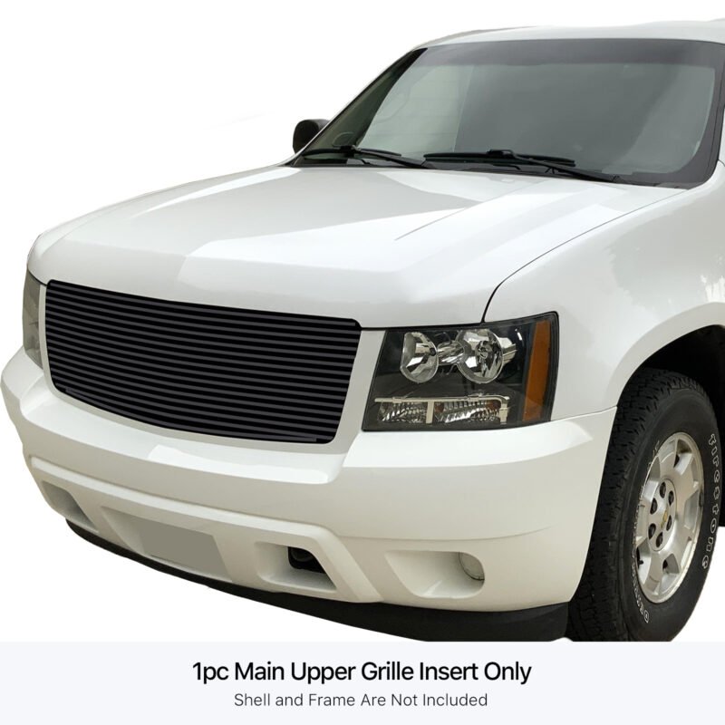 Fits 2007-2013 Chevy Avalanche /2007-2014 Chevy Suburban /2007-2014 Chevy Tahoe Not For Hybrid Main Upper Black Stainless Steel Billet Grille - Image 3
