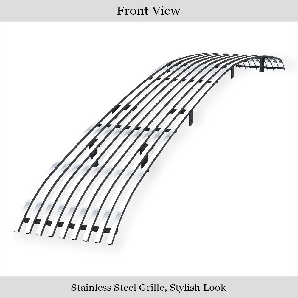 Fits 1994-1997 Chevy Blazer Phantom Grille With Sealed Beam/1994-1997 Chevy S-10 Main Upper Stainless Steel Billet Grille