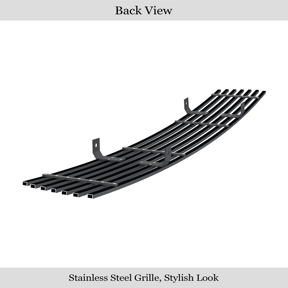 Fits 1991-1996 Chevy Caprice Main Upper Black Stainless Steel Billet Grille - Image 2