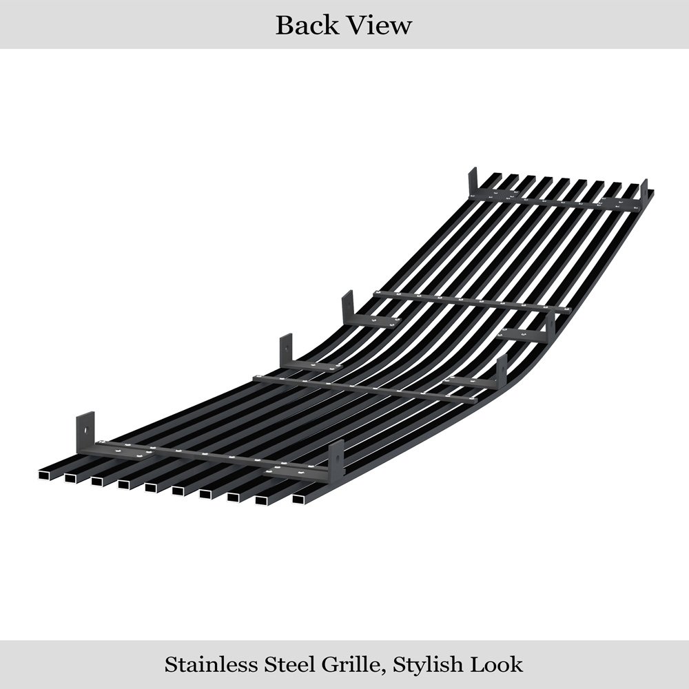 Fits 1986-1990 Chevy Caprice Main Upper Black Stainless Steel Billet Grille - Image 2