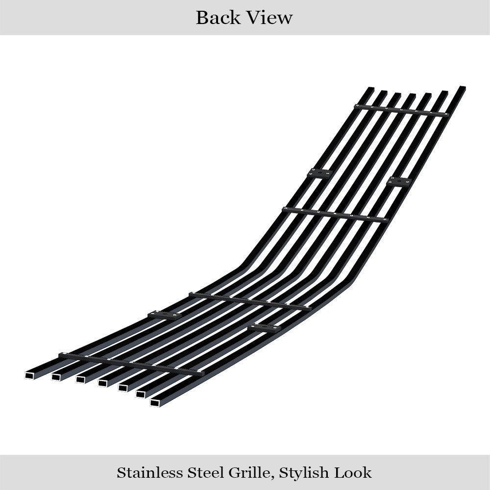 Fits 2015-2023 Dodge Challenger Main Upper Black Stainless Steel Billet Grille - Image 2