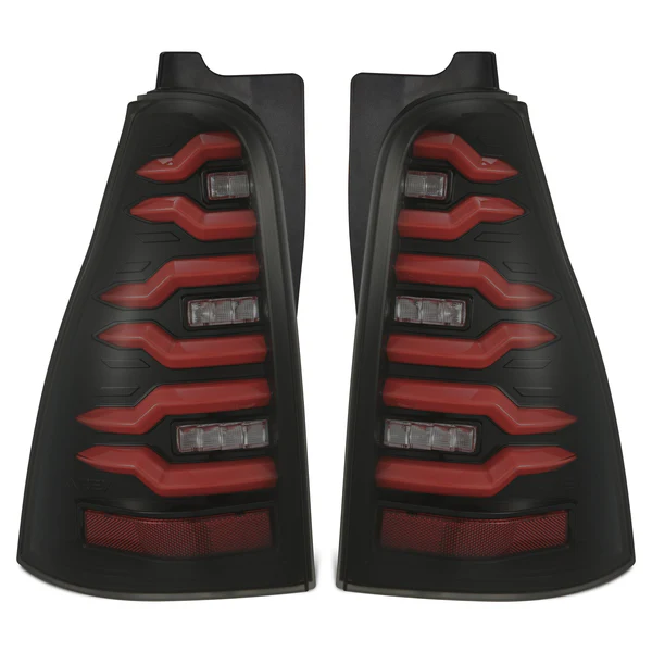 Fits 03-09 Toyota 4Runner LUXX-Series LED Tail Lights Black Red