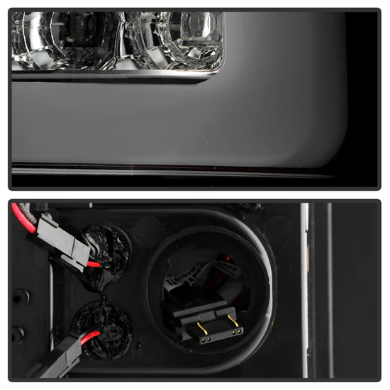 Fits Chevy Silverado 07-13 ( Does Not Fit 2010 Model With Dual Reverse Socket 921 Bulb ) Version 3 Light Bar LED Tail Lights - Black Smoke - Image 8