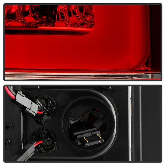 Fits Chevy Silverado 07-13 ( Does Not Fit 2010 Model With Dual Reverse Socket 921 Bulb ) Version 3 Light Bar LED Tail Lights - Red Clear - Image 7