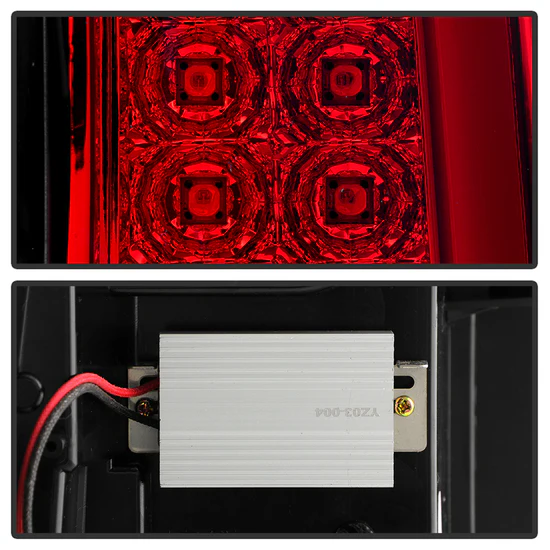 Fits Chevy Silverado 07-13 ( Does Not Fit 2010 Model With Dual Reverse Socket 921 Bulb ) Version 3 Light Bar LED Tail Lights - Red Clear - Image 5