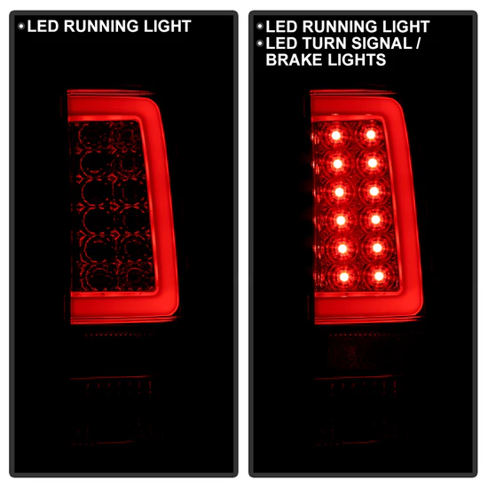 Fits Chevy Silverado 07-13 ( Does Not Fit 2010 Model With Dual Reverse Socket 921 Bulb ) Version 3 Light Bar LED Tail Lights - Red Clear - Image 2