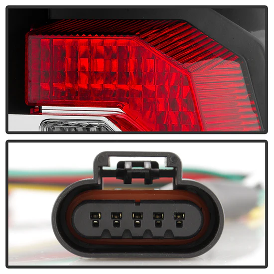 Fits Chevy Suburban/Tahoe 07-14 / GMC Yukon/Yukon Denali 07-14 ( 08-13 excluding Hybrid Models ) Version 2 - Light Bar LED Tail Lights - Black - Image 8
