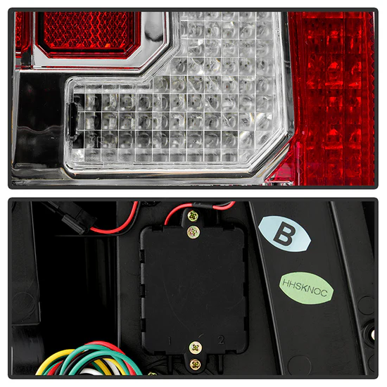 Fits Chevy Suburban/Tahoe 07-14 / GMC Yukon/Yukon Denali 07-14 ( 08-13 excluding Hybrid Models ) Version 2 - Light Bar LED Tail Lights - Black - Image 7