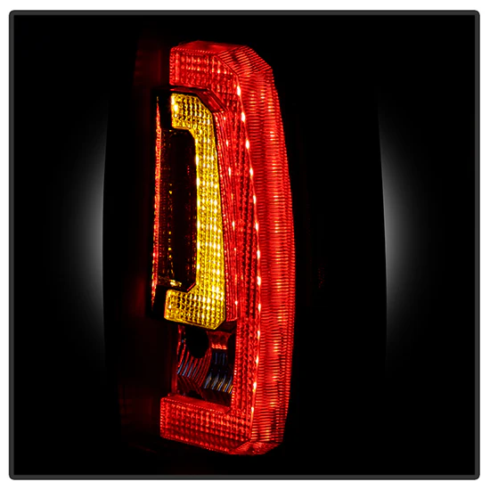 Fits Chevy Suburban/Tahoe 07-14 / GMC Yukon/Yukon Denali 07-14 ( 08-13 excluding Hybrid Models ) Version 2 - Light Bar LED Tail Lights - Black - Image 5