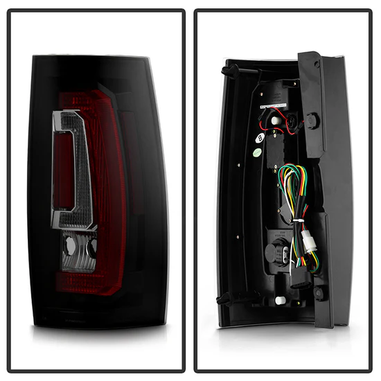 Fits Chevy Suburban/Tahoe 07-14 / GMC Yukon/Yukon Denali 07-14 ( 08-13 excluding Hybrid Models ) Version 2 - Light Bar LED Tail Lights - Black Smoke - Image 9