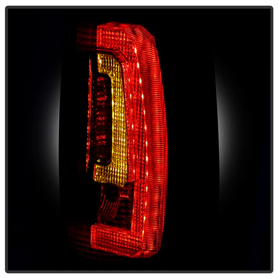 Fits Chevy Suburban/Tahoe 07-14 / GMC Yukon/Yukon Denali 07-14 ( 08-13 excluding Hybrid Models ) Version 2 - Light Bar LED Tail Lights - Black Smoke - Image 5