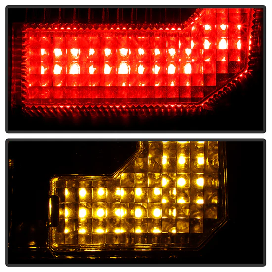 Fits Chevy Suburban/Tahoe 07-14 / GMC Yukon/Yukon Denali 07-14 ( 08-13 excluding Hybrid Models ) Version 2 - Light Bar LED Tail Lights - Black Smoke - Image 4