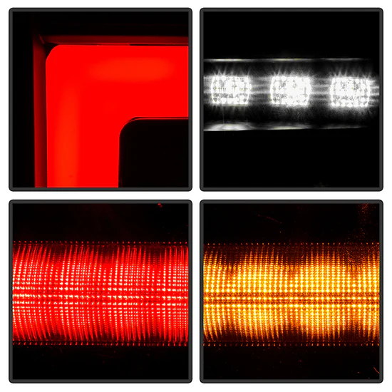 Fits ( Spyder ) Chevy Tahoe / Suburban 2021 - 2023 Halgen Model Only ( Not Compatible With Factory LED Model ) LED Tail Lights - Greeting Lights - LED White Light Bar Parking Light - Black - Image 4