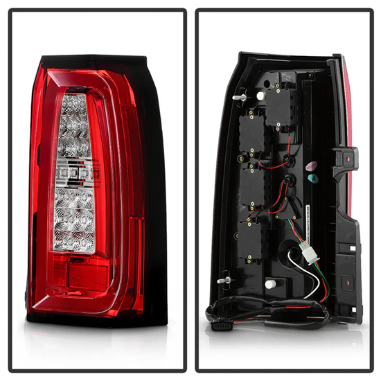 Fits ( Spyder ) Chevy Tahoe / Suburban 15-20 light bar LED Tail Lights - Red Clear - Image 9
