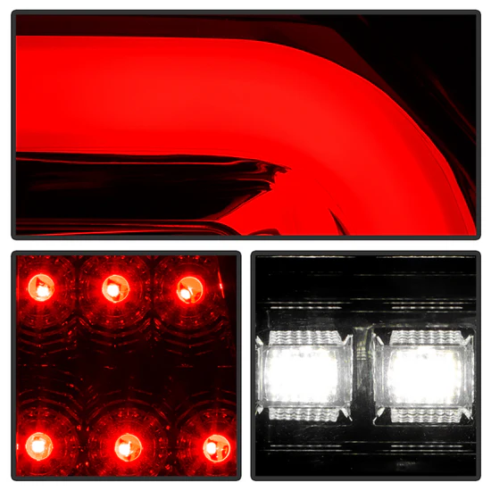 Fits ( Spyder ) Chevy Tahoe / Suburban 15-20 light bar LED Tail Lights - Red Clear - Image 4