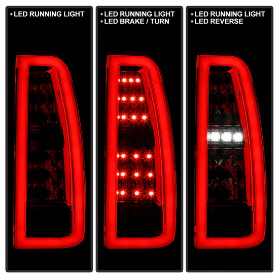 Fits ( Spyder ) Chevy Tahoe / Suburban 15-20 light bar LED Tail Lights - Red Clear - Image 2