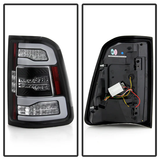 Fits ( Spyder ) Dodge Ram 1500 2019-2020 Halogen Model ( Do Not Fit Factory LED Model ) LED Tail Light - Sequential Turn Signal - Black - Image 8