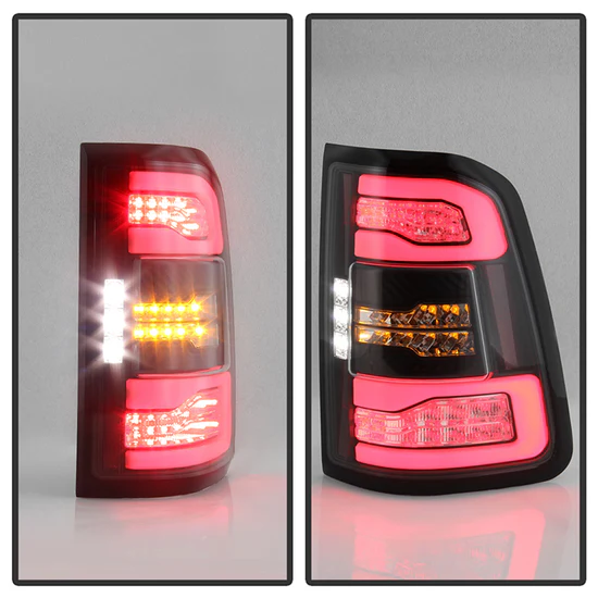 Fits ( Spyder ) Dodge Ram 1500 2019-2020 Halogen Model ( Do Not Fit Factory LED Model ) LED Tail Light - Sequential Turn Signal - Black - Image 5