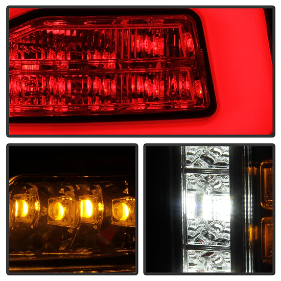 Fits ( Spyder ) Dodge Ram 1500 2019-2020 Halogen Model ( Do Not Fit Factory LED Model ) LED Tail Light - Sequential Turn Signal - Black - Image 3