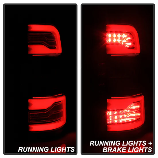 Fits ( Spyder ) Dodge Ram 1500 2019-2020 Halogen Model ( Do Not Fit Factory LED Model ) LED Tail Light - Sequential Turn Signal - Black - Image 2