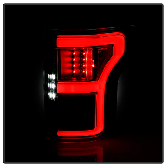 Fits ( Spyder ) Ford F150 2018-2020 With Rear Blind Spot Sensor Models Only LED Tail Lights - LED Turn Signal Lights - LED Clear Light Bar Parking Lights - LED Brake Lights - LED Reverse Lights - Black - Image 4