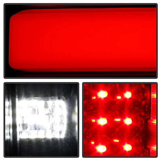 Fits ( Spyder ) Ford F150 2018-2020 With Rear Blind Spot Sensor Models Only LED Tail Lights - LED Turn Signal Lights - LED Clear Light Bar Parking Lights - LED Brake Lights - LED Reverse Lights - Black - Image 3