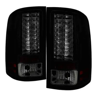 Fits GMC Sierra 1500 07-13 2500HD/3500HD 07-14 (does not fit 3500HD Dually Models) LED Tail Lights - Black Smoke