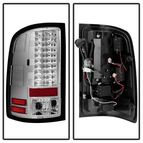 Fits GMC Sierra 1500 07-13 2500HD/3500HD 07-14 (does not fit 3500HD Dually Models) LED Tail Lights - Chrome - Image 5