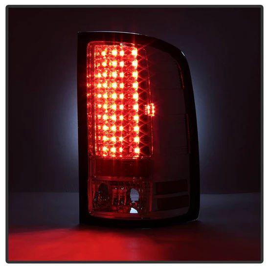 Fits GMC Sierra 1500 07-13 2500HD/3500HD 07-14 (does not fit 3500HD Dually Models) LED Tail Lights - Chrome - Image 3
