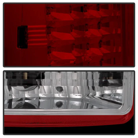 Fits GMC Sierra 1500 07-13 2500HD/3500HD 07-14 (does not fit 3500HD Dually Models) LED Tail Lights - Red Clear - Image 6