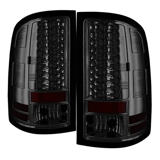 Fits GMC Sierra 1500 07-13 2500HD/3500HD 07-14 (does not fit 3500HD Dually Models) LED Tail Lights - Smoke