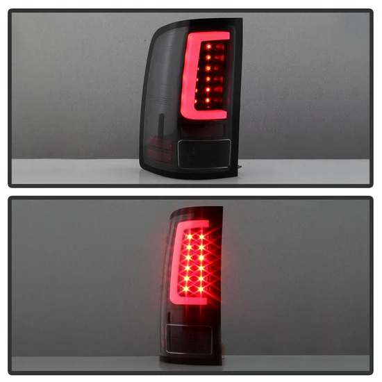 Fits GMC Sierra 1500 07-13 2500HD/3500HD 07-14 (does not fit 3500HD Dually Models) Version 2 Light Bar LED Tail Lights - Black - Image 2
