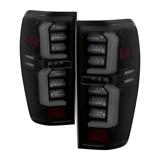 Fits ( Spyder ) GMC Sierra 2019-2020 1500 LED Model Only ( Not Compatible With Incandescent Bulb Model ) LED Tail Lights - Black Smoke