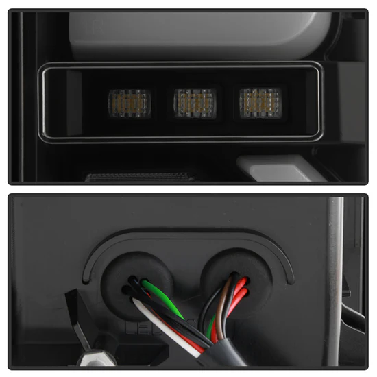 Fits ( Spyder ) GMC Sierra 2019-2020 1500 LED Model Only ( Not Compatible With Incandescent Bulb Model ) LED Tail Lights - Black Smoke - Image 4
