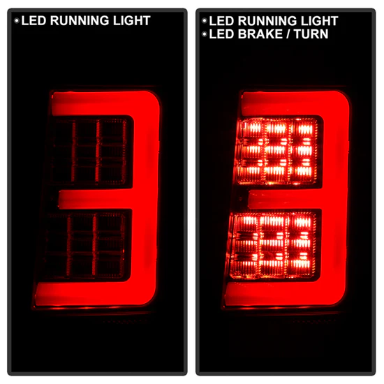 Fits ( Spyder ) Jeep Grand Cherokee 07-10 Light Bar LED Tail Lights - Black - Image 2