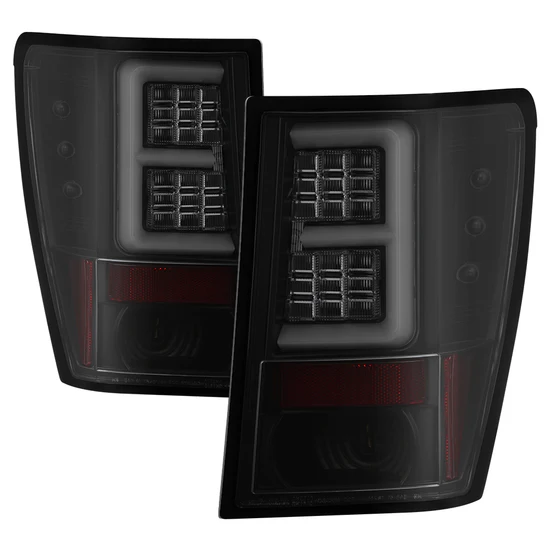 Fits ( Spyder ) Jeep Grand Cherokee 07-10 Light Bar LED Tail Lights - Black Smoke