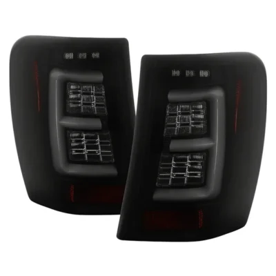 Fits ( Spyder ) Jeep Grand Cherokee 99-04 Light Bar LED Tail Lights Version 3 - Black Smoke