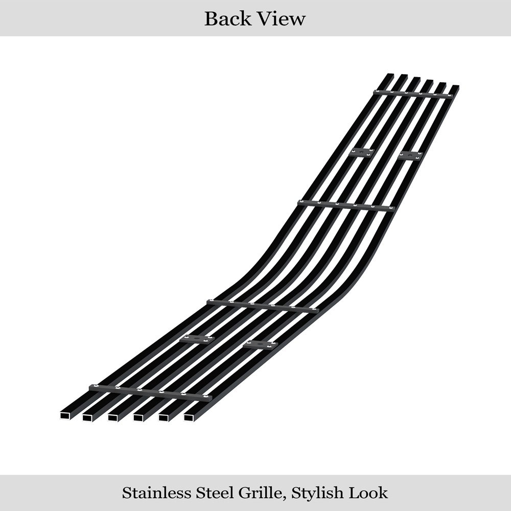 Fits 2006-2010 Chevy Corvette C6 Lower Bumper Black Stainless Steel Billet Grille - Image 2