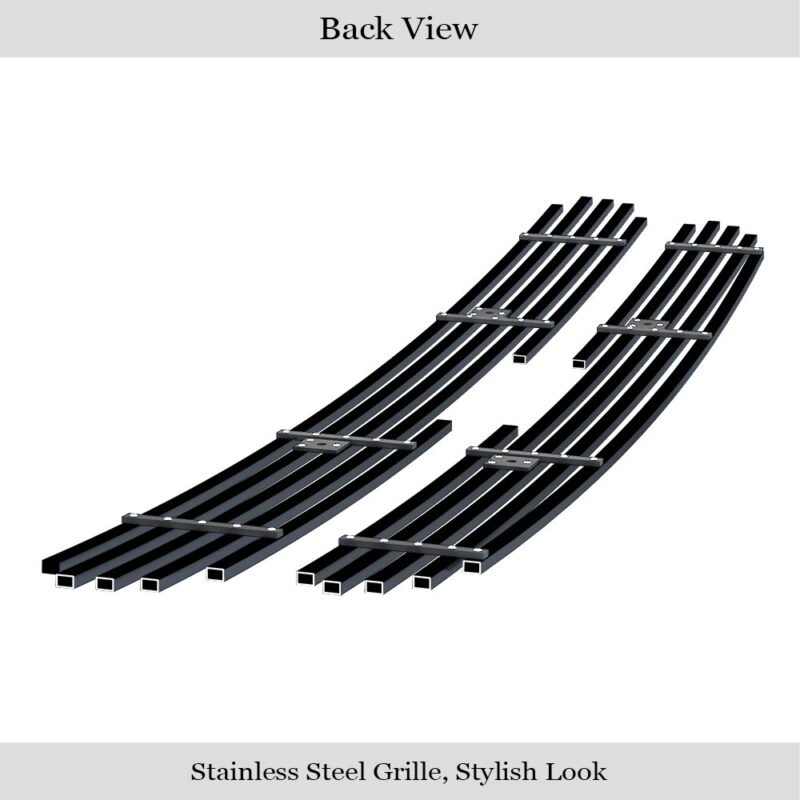 Fits 1998-2000 Ford Ranger Only For 2WD Main Upper Black Stainless Steel Billet Grille - Image 2